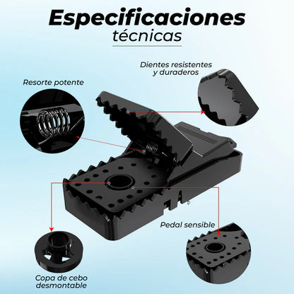 Trampa T-Rex para Roedores® PAGA 1 Y LLEVA 3 Unidades